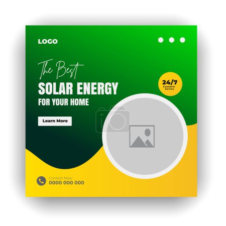 Solar Spotlight Energy Panel & Social Media Design Bundle