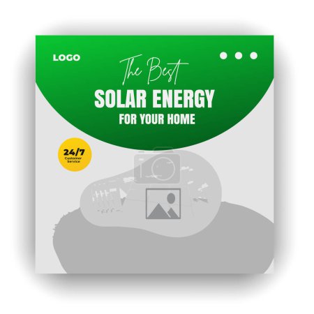 Illustration for Solar Spotlight Energy Panel & Social Media Design Bundle - Royalty Free Image