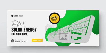 Facebook cover for solar energy business or advertising banner design template