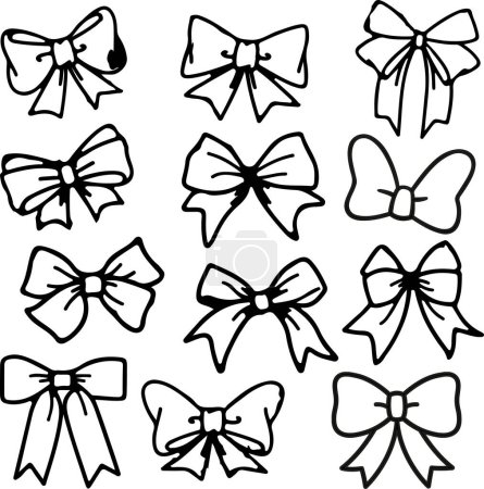 Photo for Black and white bows - Royalty Free Image