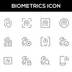 fingerprint unlock Biometrics Icon touch id Fingerprint vector icon, security symbol. Simple, flat design for web or mobile app ID app icon. Fingerprint vector illustration