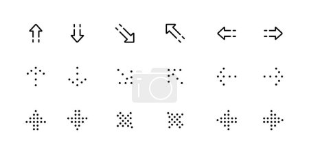 Illustration for Arrow direction icons set sign and symbol vector design - Royalty Free Image