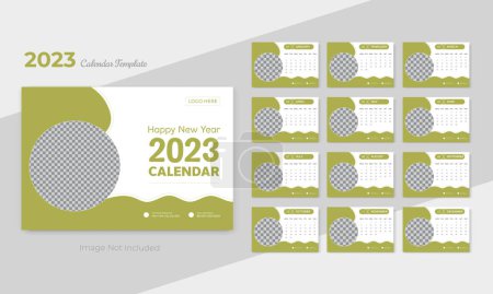 Illustration for Professional desk calendar template for the year 2023 - Royalty Free Image