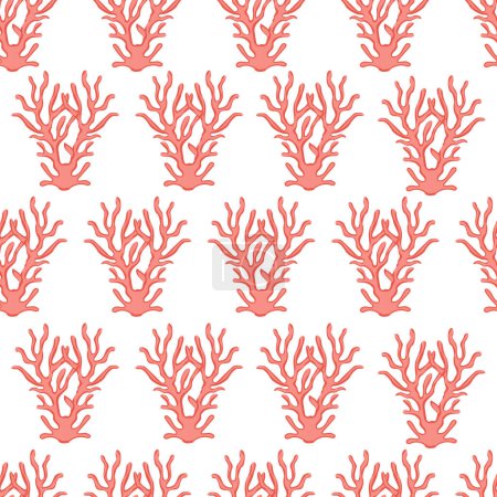Corals seamless pattern. Trendy sea coral pattern for wrapping paper, wallpaper, stickers, notebook cover and other designs.