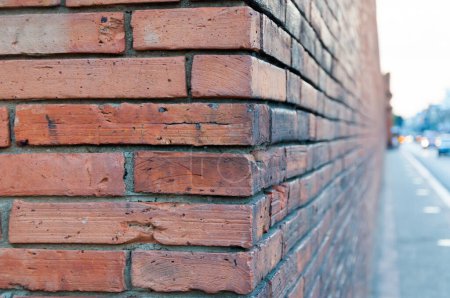 Photo for Old brick conner wall background - Royalty Free Image
