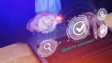 Quality Assurance Control Standards, Standards and Certification Concepts, Guaranteed Quality Guaranteed Service Standard Internet Technology Business Concept.