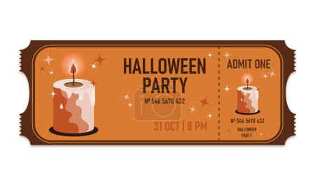 Photo for Halloween ticket with candle - Royalty Free Image