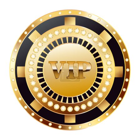  Bannière VIP Premium avec des éléments en or et diamants.