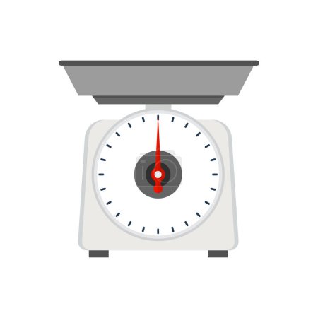Illustration for Domestic weigh scales icon. Cartoon illustration of domestic weigh scales vector icon for web design - Royalty Free Image