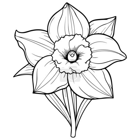Téléchargez les illustrations : Fleur vectorielle noir et blanc gravé fleur d'art encre. élément botanique floral isolé. élément d'illustration de jardin floral sur fond blanc - en licence libre de droit