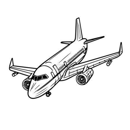 Ilustración de Avión viaje transporte dibujos animados vector ilustración diseño gráfico - Imagen libre de derechos