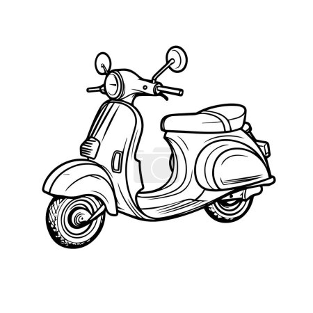 Illustration for Scooter. scooter. hand - drawn vector. sketch style. - Royalty Free Image