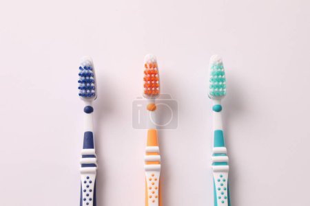 Photo for Toothbrushes on the white background. dental health - Royalty Free Image