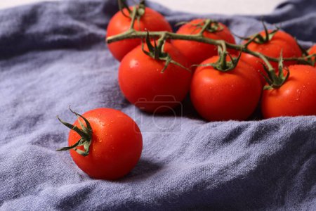Photo for Tomatoes in a black bowl - Royalty Free Image