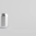 8 oz. / 250ml Stubby Aluminium Beverage Can Mockup - One Can.  3D Illustration