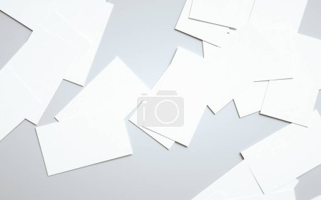 Foto de Tarjeta de visita Mock-Up (US 3.5 x 2) - Montón de cartas. Ilustración 3D - Imagen libre de derechos