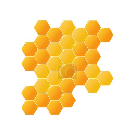 Illustration for Honeycomb Clipart Vector - Nature's Perfect Symmetry in Artistic Detail - Royalty Free Image