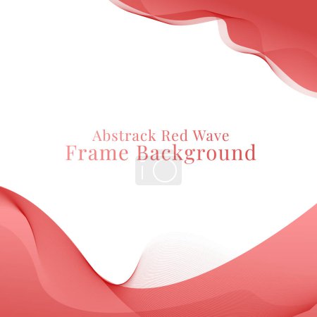 Téléchargez les illustrations : Vecteur de cadre à ondes rouges abstraites - Élément de conception dynamique et frappant - en licence libre de droit