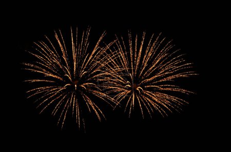 Photo for Fireworks on black background - Royalty Free Image