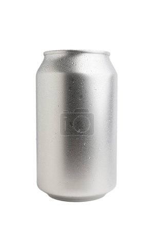 Aluminum soda can mockup isolated front view