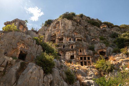 Photo for Myra Ancient City is especially famous for its Lycian Period rock tombs, Roman Period theater and Byzantine Period St. Nicholas Church (Santa Claus). - Royalty Free Image