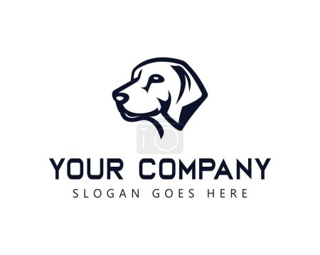 Téléchargez les photos : Logo de tête de chien créatif - en image libre de droit