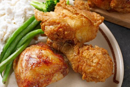 Photo for Mouthwatering Close-Up: Savor the Delicious Details of Crispy Fried Chicken in Exquisite 4K - Royalty Free Image