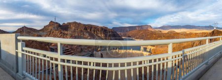 Photo for Unprecedented Views: 4K Image of Traffic on Hoover Dam Road Amidst Record Low Water Levels - Royalty Free Image