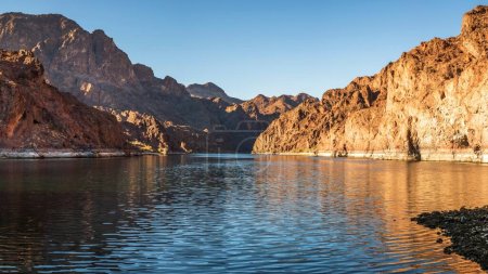 Photo for Unveiling Nature's Impact: 4K Video of Hoover Dam with Remarkably Low Water Levels - Royalty Free Image