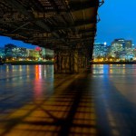 4K Image: Dusk in Portland, Oregon USA, Scenic View from the Willamette River