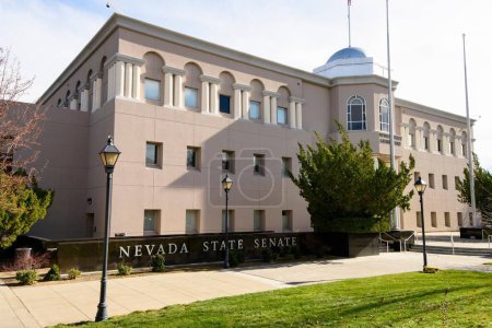 Image 4K : Bâtiment d'État du Nevada, architecture historique de Carson City en haute résolution