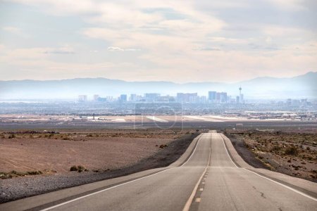 Photo for 4K Scenic Drive: Road to Las Vegas - Royalty Free Image