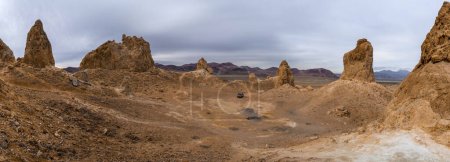  Panoramic View of Trona Pinnacles - 4K Ultra HD Image of Otherworldly Formations