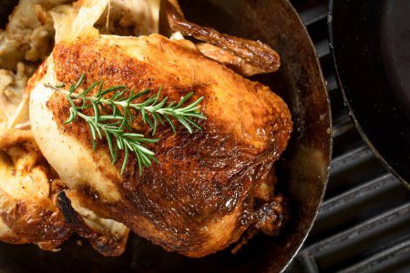 Indulge in Flavor: 4K Ultra HD Image of Delicious Roasted Chicken Close-Up