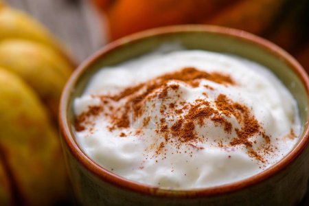 Autumn Warmth: 4K Ultra HD Image of Close-Up of Pumpkin Spice Latte