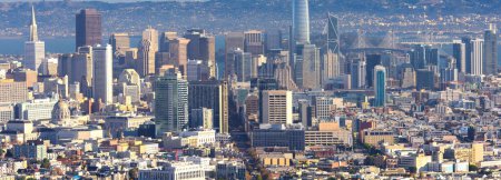 Majestad del paisaje urbano: 4K Ultra HD Imagen de San Francisco Skyline Vista aérea del distrito financiero del centro
