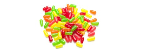 Sweet Selection : 4K Ultra HD Image d'une variété de bonbons sur fond blanc