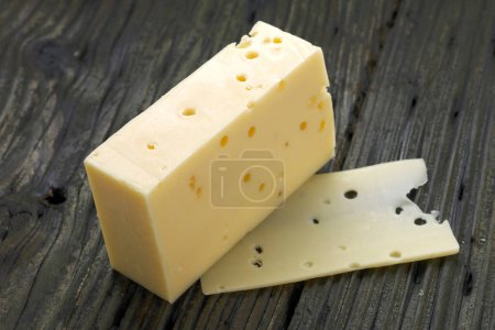 Gros plan 4K Ultra HD Image de bloc de fromage - Photographie de stock
