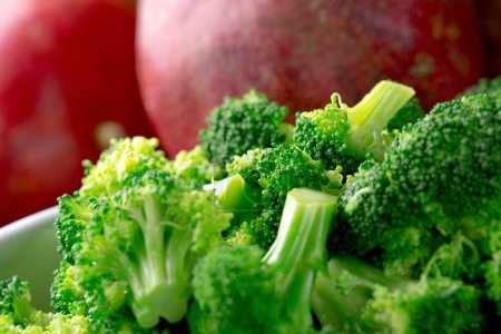 Close-Up 4K Ultra HD Image of Steam Cooked Broccoli - Stock Photography