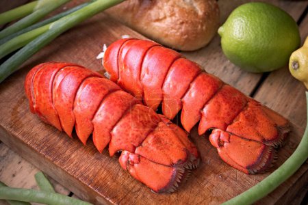 Culinary Indulgence: Scrumptious 4K Ultra HD View of Cooked Lobster Tail