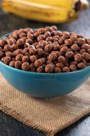 Delicious Cocoa Chocolate Sugar Cereal Puffs: 4K Image