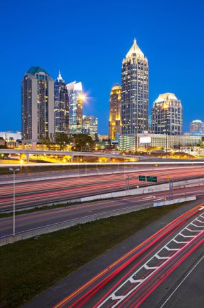 Downtown Atlanta Rush: 4K of Urban Traffic, day to night 