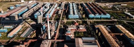 Elevated Perspectives: 4K Ultra HD image of Industrial Area with Aluminum Metallurgical Plant
