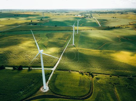 Aerial Symphony: Windmills in 4K Ultra HD Drone photo