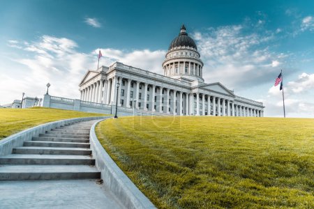 Architekturwunder: Flachbild des Kapitols des Bundesstaates Salt Lake City in 4K Ultra HD