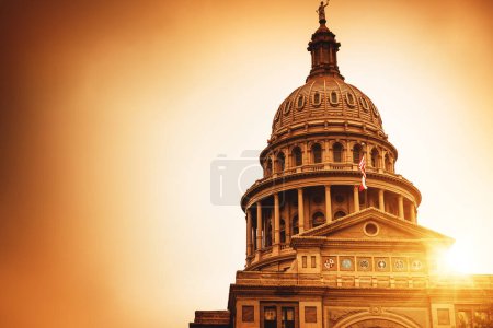 Golden Hour Majesty: Austin Capitol Building at Sunset in 4K Ultra HD