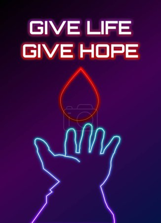 Téléchargez les photos : Affiche "Donnez vie, donnez espoir" pour les donateurs - en image libre de droit