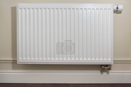 Heating Radiator, White radiator in an apartment.