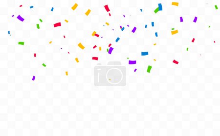 Illustration for Colorful festive confetti pieces. Vector party background - Royalty Free Image
