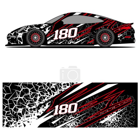 Design for racing car livery stickers abstract racing graphics, this design is vector made editable!